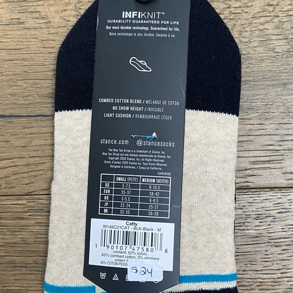 Stance - CATTY NO SHOW SOCKS,  Light Cushion, Size Medium - Picture 5 of 8